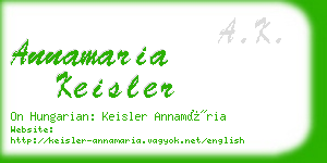 annamaria keisler business card